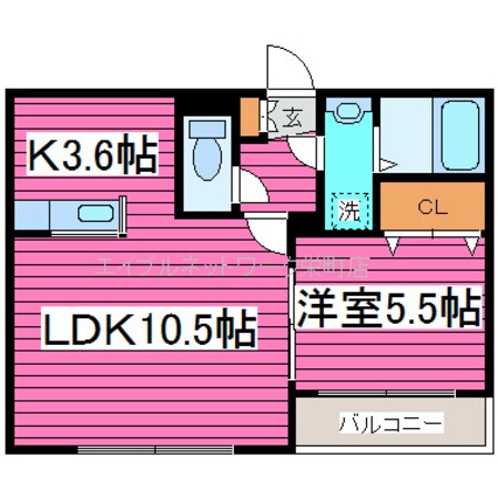 伏古10条3丁目 徒歩7分 1階の物件間取画像